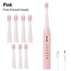 thumbnail image 3 of Cepillo de dientes eléctrico sónico, modo de 5 velocidades, carga USB, 4 colores, IPX7, impermeable, ultrasónico, recargable, cepillo de dientes de pelo suave para adultos, 3 of 5