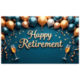 thumbnail image 3 of Happy Retirement Party Banner Backdrop Celebration Background Decorations Photography Props Balloons Cheers Event Supplies Retirement Party, 3 of 4