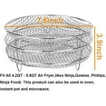 thumbnail image 4 of Air Fryer Three Stackable Dehydrator Racks for Gowise Ninja Stainless Steel Air Fryer Rack Fit All 4.2 - 5.8QT, 4 of 8