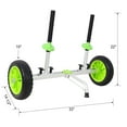 thumbnail image 3 of Sit On Top Kayak Cart, Heavy-Duty Plug-in Kayak Cart Dolly with 10 Inch PU Wheels,Width Adjustable, 3 of 9