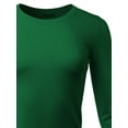 thumbnail image 4 of A2Y Women's Fitted Crew Neck Long Sleeve Premium Pullover Viscose Sweater Kelly Green XL, 4 of 5