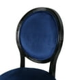 thumbnail image 5 of GDF Studio Lariya Contemporary Velvet Dining Chairs, Set of 4, Navy Blue and Glossy Black, 5 of 8