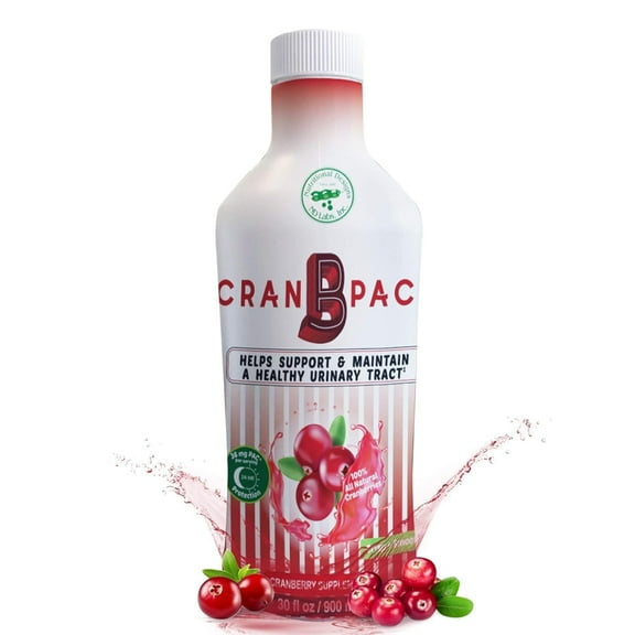 Nutritional Designs Cran-B-PAC Cranberry Supplement, Urinary Tract Health for Women Cranberry Concentrate Liquid with Vitamins, UTI Prevention for Women, Natural & Non GMO, 36mg PAC, 30 Oz Bottle