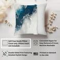 thumbnail image 2 of Ethan Taylor Abstract Throw Pillow Soft Cushion Cover 'Blue Crystal Geode Crystals Geode Modern Marble Agate' Pattern Decorative Square Accent Pillow Case, 16x16 Inches, Blue, Gray, 2 of 5