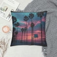 thumbnail image 2 of Orinice Sunset Sky Palm Trees Graphic Decorative Cushion Throw Pillow Cover Printed on Both Sides, Summer Pillow Case 1PC 22x22in, 2 of 5