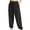Black, variant on QUINDOS Women Cargo Pants Black High Waisted Long Taper Womens Plus Size Pants Casual Drawstring Loose Combat Pants with Pockets