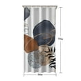 thumbnail image 5 of Blue Boho Abstract and Plant Pattern Shower Curtain 36"x72" ,Bathroom Decorative Shower Curtains Set with 12 Hooks,Modern Waterproof Washable Shower Curtain, 5 of 6