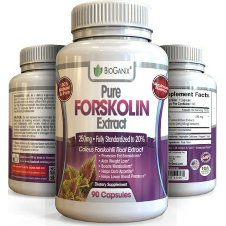 Best Forskolin 100% Pure Extract 250mg *Maximum Strength Belly Buster* (90 Capsules) Premium