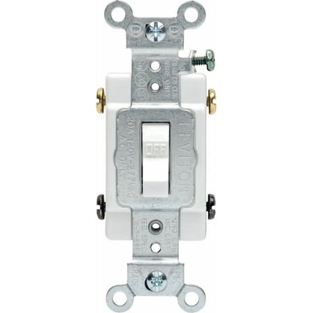 Leviton S04-CS220-2WS 20 Amp White Commercial Grade AC Quiet Switch Toggle