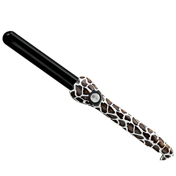 Jose Eber: Clipless Curling Iron 1" (25mm) - Giraffe - Professional Tourmaline Ceramic Barrel, Wand Styling Tool, Ion Technology, Heat Resistant Glove