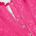 thumbnail image 4 of Corset Top Bustiers for Women Lace Up Ovebust Victorian Corset Plus Size Vintage Corsets Rose M, 4 of 5