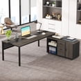 Tribesigns L-Shaped Computer Desk with Drawer Cabinet, 70.86 in ...