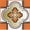Orange, variant on Mi Alma Floral Blue Orange Tile Stickers - Removable Vinyl 4x4, 24 pcs