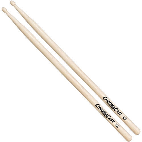 ChromaCast 5A Hickory Drumsticks, 12 Pairs with Drumstick Bag