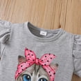thumbnail image 6 of HCNTES Baby Girls Toddler kid Outfit Sets Short Sleeve T-shirt Elastic Waist Shorts 2 Piece Short Set Spring Summer Pjs For 12-24 Months 2t 3t 4t 5t 6t 7t Pjs Children, 5-6 Years, 6 of 7