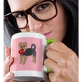 thumbnail image 2 of 3drose, Yorkie Xoxo Valentine Yorkshire Terrier Dog, 11oz Two-tone Green Mug, 2 of 6
