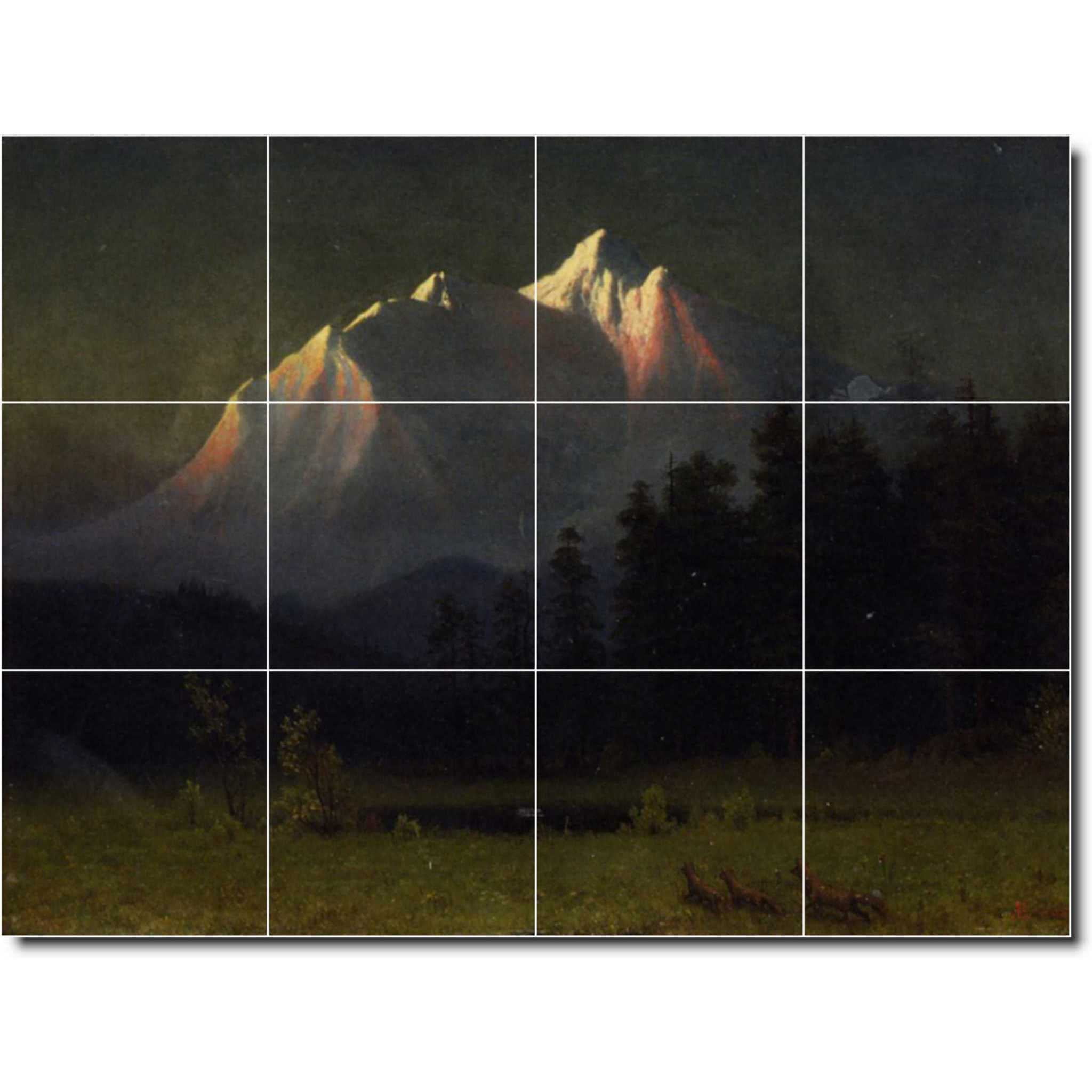 Ceramic Tile Mural-Albert Bierstadt Landscapes Painting 114. 24" w x 18" h using (12) 6 x 6 ceramic tiles
