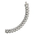 thumbnail image 4 of Pulsera Cubana Hombre Zirconias Piedra Made In Thailand S925 gris Largo/Ancho: 17 cm x 8 mm, 4 of 6