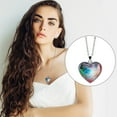 thumbnail image 4 of Jewelry VerPetridure Solar System Planet Galaxy Double Sided Necklace Universe Heart Pendant Necklace, 4 of 5