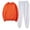 Orange, variant on Dxzfnsa Sweatsuits 2pcs Sets Women's Oversize Solid Color Jogger Sets Long Sleeve Round Neck Sweatshirts and Casual Drawstring Sports Pants Sports Sets