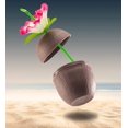 thumbnail image 6 of Prextex 18 Pack Mini Coconut Cups for Hawaiian Luau Kids Party with Hibiscus Flower Straws - Tiki and Beach Theme Party Fun Drink or Decoration Cups (250ml, 8.45oz), 6 of 6
