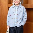 thumbnail image 2 of WXFAZCVU Boys Button Down Shirt Baby Fall Clothes Graphic T Shirts Versatile Daily Wear Size 1-2 Years, 2 of 4