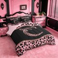 thumbnail image 2 of meiyoeat Cheetah Pattern Monogrammed C 7-Piece Twin Bedding Sets For Kids,Pink Leopard Print Bow Bedding Comforter Set For Girls,pink Reversible, 2 of 7