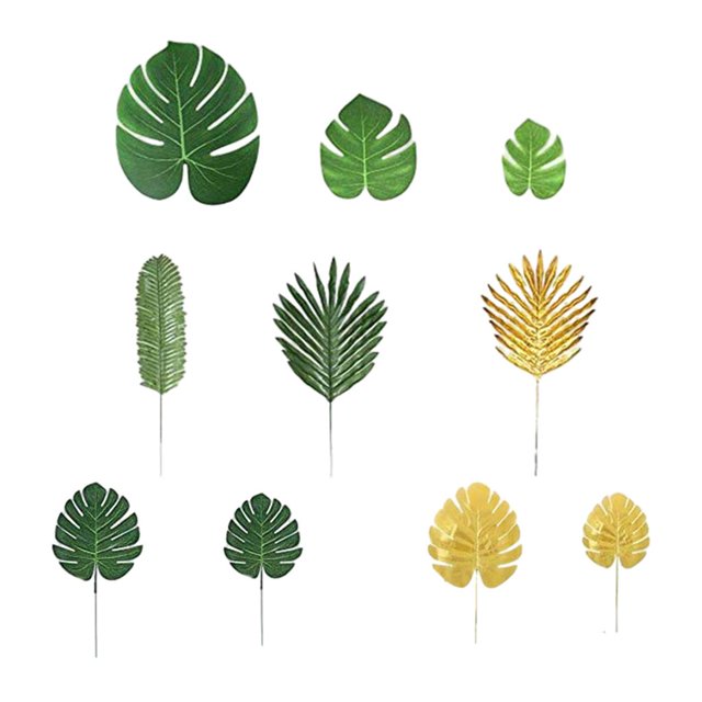 Tropical artificial hojas luau selva playa temática 72PCS Gloria Hojas de palma