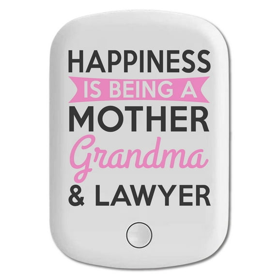 DistinctInk Magnetic Battery Pack, 5000 mAh Wireless Portable Charger with USB-C Cable, Compatible with MagSafe iPhone 14 / 13 / 12 Series - Happiness is Being a Mother Grandma Lawyer