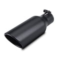 thumbnail image 1 of 2.5 Inch Inlet Exhaust Tip 2.5" x 4" x 12" Black Exhaust Tailpipe With Blot-On Design, Universal for Car, 1 of 4