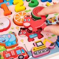 thumbnail image 4 of QWZ Rompecabezas Educativo, Tablero en Madera para Aprendizaje Montessori, Juego para Conteo Matemático, Pesca de Figuras, Unión de Colores, Juguete para Uso Infantil, Regalo, 4 of 4