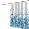 thumbnail image 2 of Cortina de ducha con pétalos azules y ganchos, 180 x 200 cm, cortina de baño a prueba de moho, tela de poliéster impermeable y lavable, 2 of 5