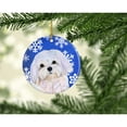 thumbnail image 2 of Maltese Winter Snowflakes Holiday Christmas Ceramic Ornament SS4620, 2 of 3