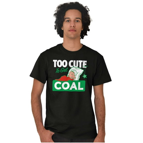 Swee'Pea Too Cute Get Coal Christmas Men's Graphic T Shirt Tees Brisco Brands S