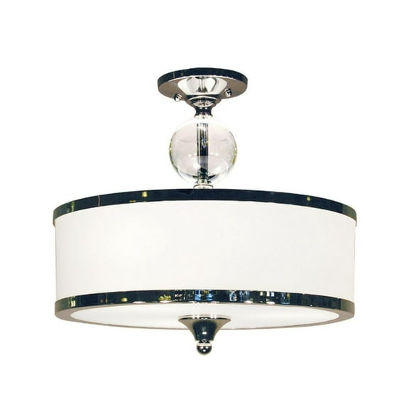 3 Light Semi-Flush Mount In Metropolitan Style 15.5 Inches Wide By 14.25 Inches High Z-Lite 307Sf-Ch