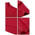 thumbnail image 3 of Coloody Robe T-Shirt Décontractée pour Femme à Col Rond, Manches Courtes, Coupe Ample, Tunique Débardeur d'Été - Rouge P, 3 of 3