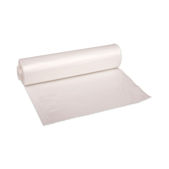 Boardwalk High Density Industrial Trash Bags Coreless Rolls, 30 gal, 16 microns, 30 x 37, Natural, 25 Bags/Roll, 20 Rolls/Carton