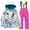 Hot Pink, variant on 3-12 Years Fashion Kid's Girls Boys Ski Suit Casual Coat Watertightness Printing Hooded Hardshell Jacke Black