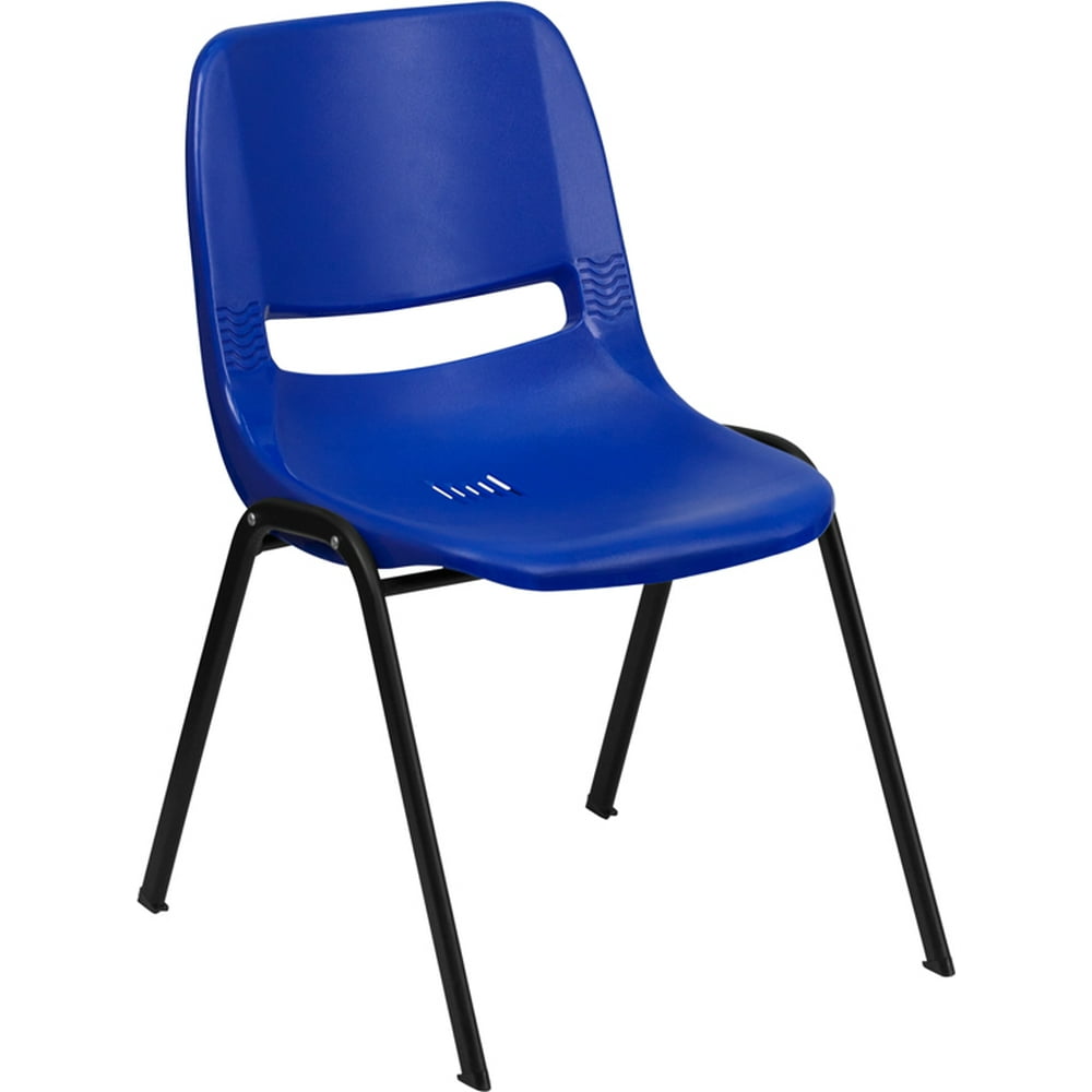 Blue Ergonomic Shell Student Stack Chair - Classroom Chair / Office ...