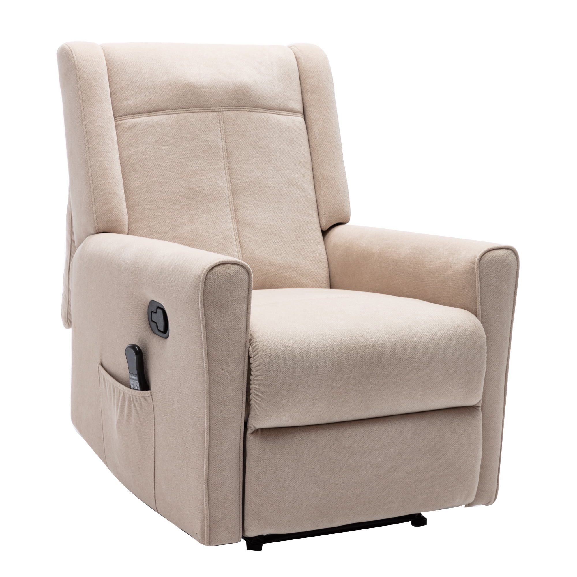 Kepooman Manual Recliner Chair with Heat and Rolling Kneading Massage for Living Room, Beige Kepooman Manual Recliner Chair with Heat and Rolling Kneading Massage for Living Room, Beige