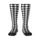 thumbnail image 1 of Balery Black White Plaid Calcetines novedosos Calcetines deportivos Calcetines hasta la rodilla Calcetines de algodón Calcetines originales y geniales, 1 of 6