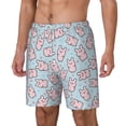 thumbnail image 2 of Balery Cute Rabbit Mens Swim Trunks Swim Shorts for Men Quick Dry Inseam Beach Shorts with Compression Liner Pocket-Large, 2 of 9