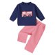 thumbnail image 1 of Odeerbi 0-4 Años Niñas Conjunto de Navidad Sudadera de Cuello Redondo de Algodón Pantalones de Cuadros Conjunto de Dos Piezas Jersey de Manga Larga Bordado, 1 of 8