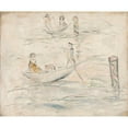 thumbnail image 3 of Tadeusz Makowski 17x15 Black Modern Framed Museum Art Print Titled - Boats (1929), 3 of 5