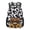 Black White Cow Print Highland Cow, variant on Patriotic Bass Fish Backpack for Teen Boys Large Capacity School Bookbag Elementary Teen Travel Daypack Lightweight Hiking Camping Vacation