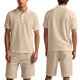 thumbnail image 5 of WILLBEST Traje de Verano para Hombre, de Carga Corta, Holgado, Informal, Transpirable, de Manga Corta, de Lino, 5 of 8