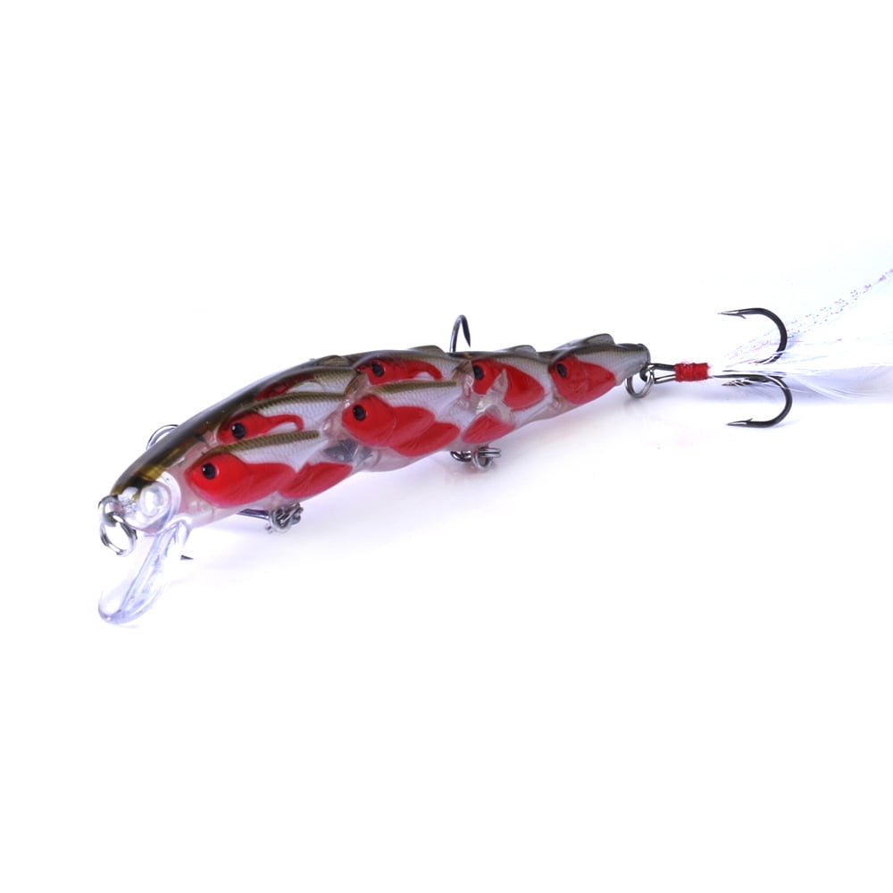 HENGJIA Fishing Deep Diving Fishing Lures Swimbait Large Sinking Minnow Lure Saltwater Jerkbait Lure 5Pcs/kit, 0.55oz/4.53in