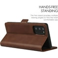 thumbnail image 3 of Galaxy Note 20 Wallet Case,Premium PU Leather Flip Folio Case with Card Slot,Stand Holder and Magnetic Snap TPU Shockproof Interior Protective Case for Samsung Galaxy Note 20 5G,6.7" Brown, 3 of 14