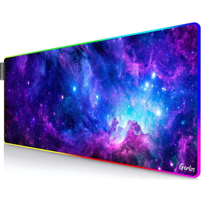 Mouse pad gaming RGB Gerlos grande 80 x 30 cm con LED