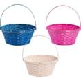 thumbnail image 2 of 3 Pcs Easter Bamboo Baskets with Polka Dots Lining and Handle, Woven Easter Eggs Hunting Bucket, Wicker Candy Toys Storage Baskets for Picnic, Gift Packing, Party Favors Decorations(10" X 12"), 2 of 7